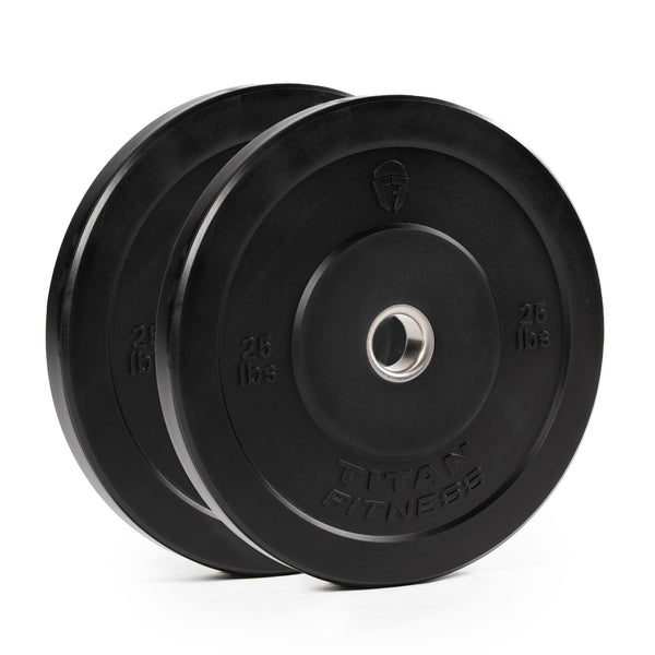 Scratch and Dent - 25 LB Pair Economy Black Bumper Plates - FINAL SALE