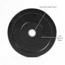 Scratch and Dent - Olympic Rubber Bumper Plates | Black | 25 LB Pair - FINAL SALE