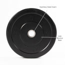 Scratch and Dent - Olympic Rubber Bumper Plates | Black | 45 LB Single - FINAL SALE