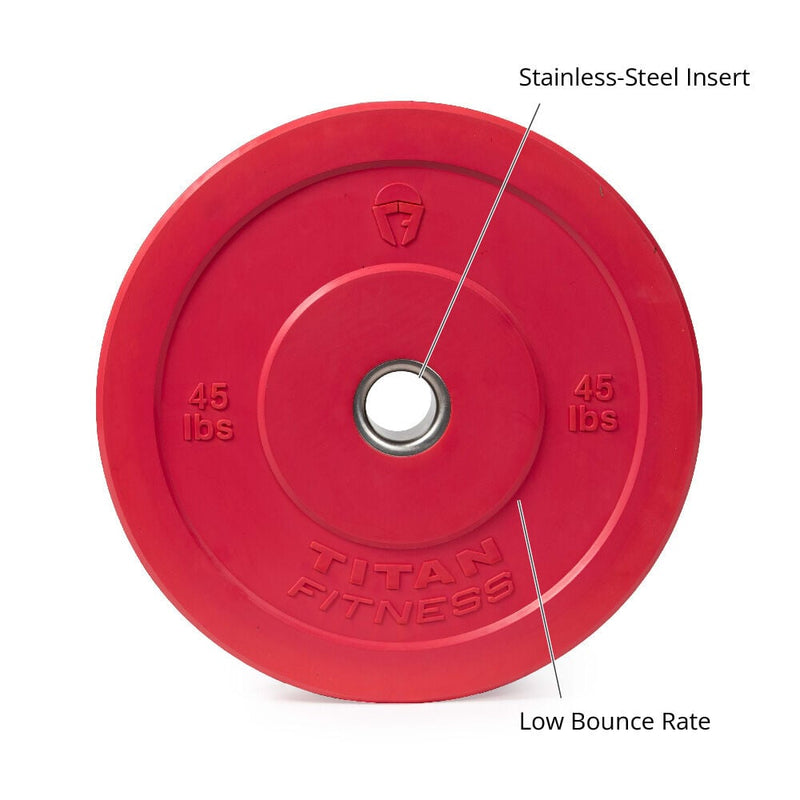 Scratch and Dent - Olympic Rubber Bumper Plates | Color | 45 LB Single |  - FINAL SALE