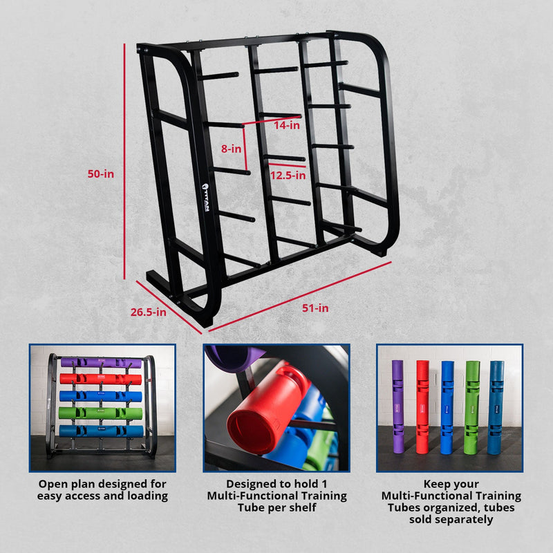 Scratch and Dent - Multi-Functional Training Tube Storage Rack - FINAL SALE