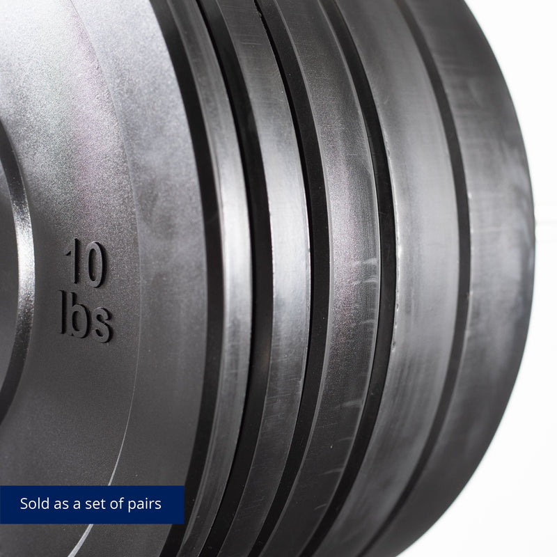 Scratch and Dent - 260 LB Set Economy Black Bumper Plates - FINAL SALE