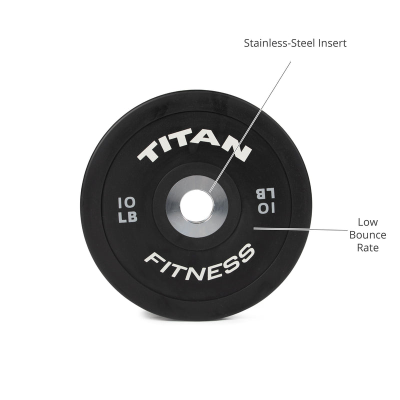 Scratch and Dent - Elite Olympic Bumper Plates | Black | 10 LB Pair - FINAL SALE