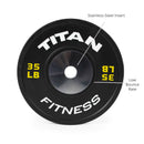 Scratch and Dent - Elite Black Bumper Plate – 35 lb. Single - FINAL SALE