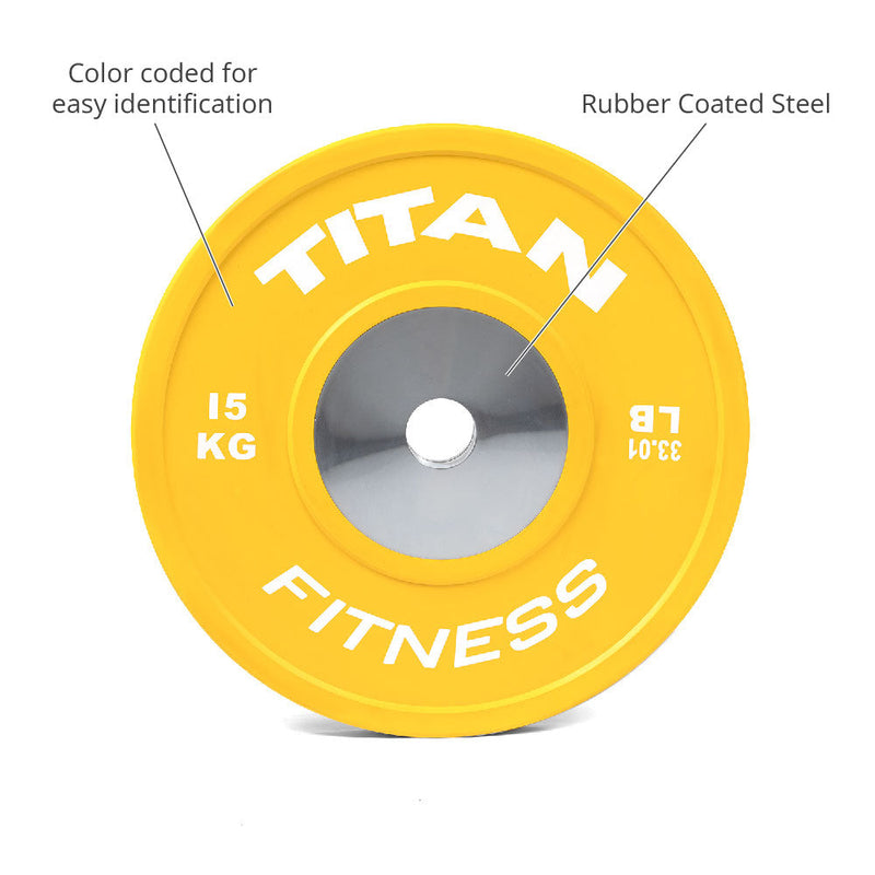 Scratch and Dent, 15 KG Single Elite Color Olympic Bumper Plate