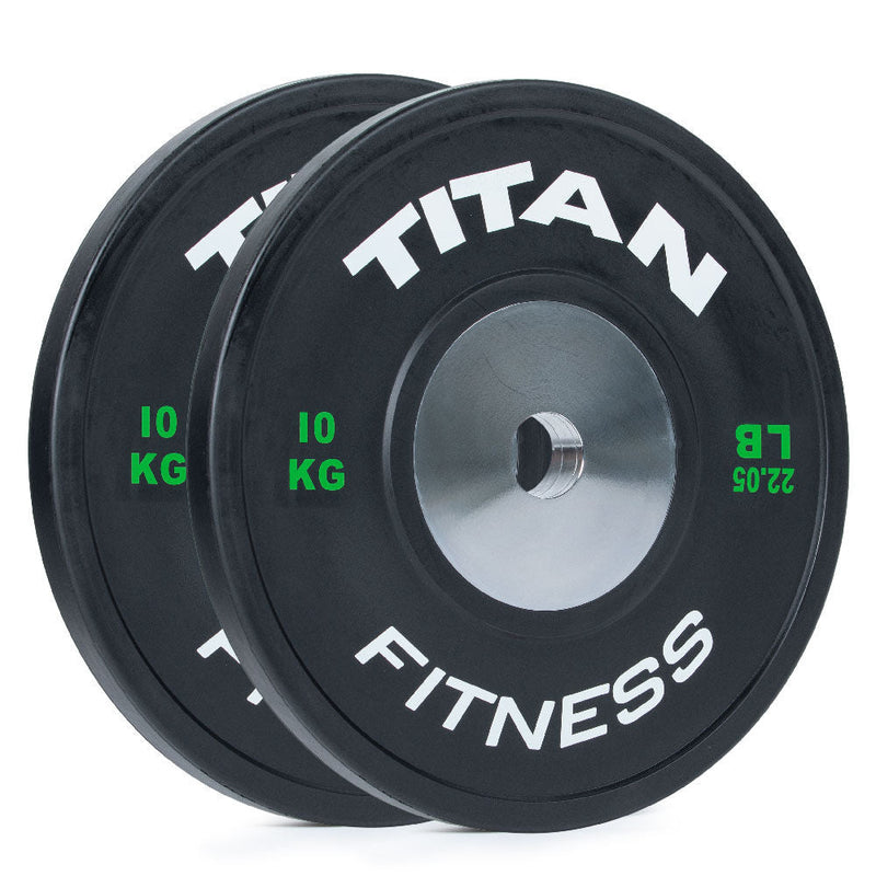 10 KG Pair Elite Black Olympic Bumper Plates