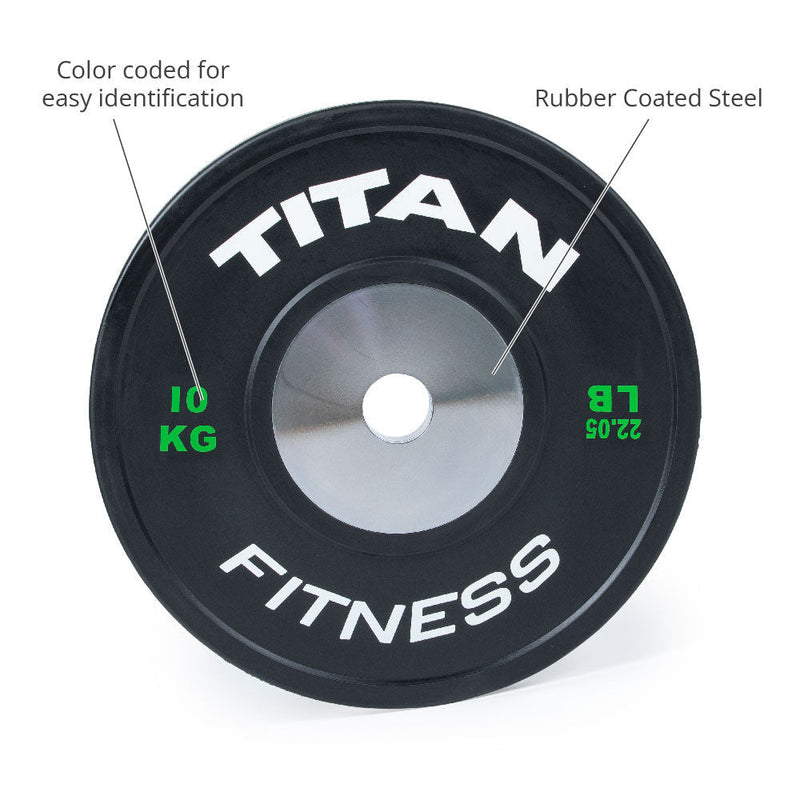 Scratch and Dent - Elite Olympic Bumper Plates | Black | 10 KG Pair - FINAL SALE