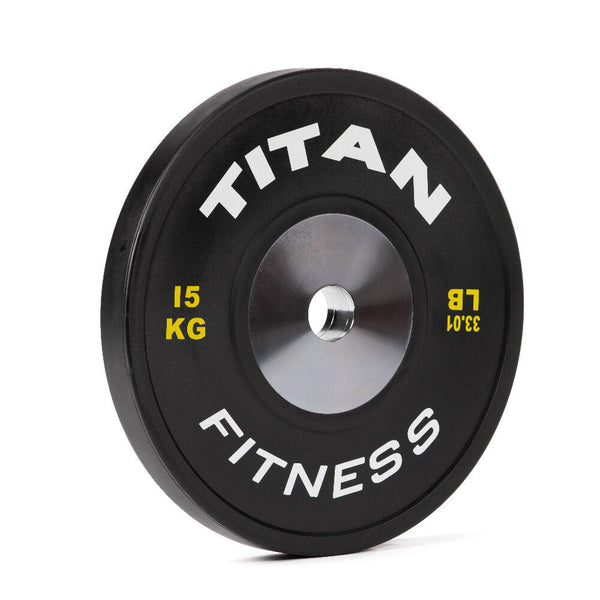 15 KG Single Elite Black Olympic Bumper Plate