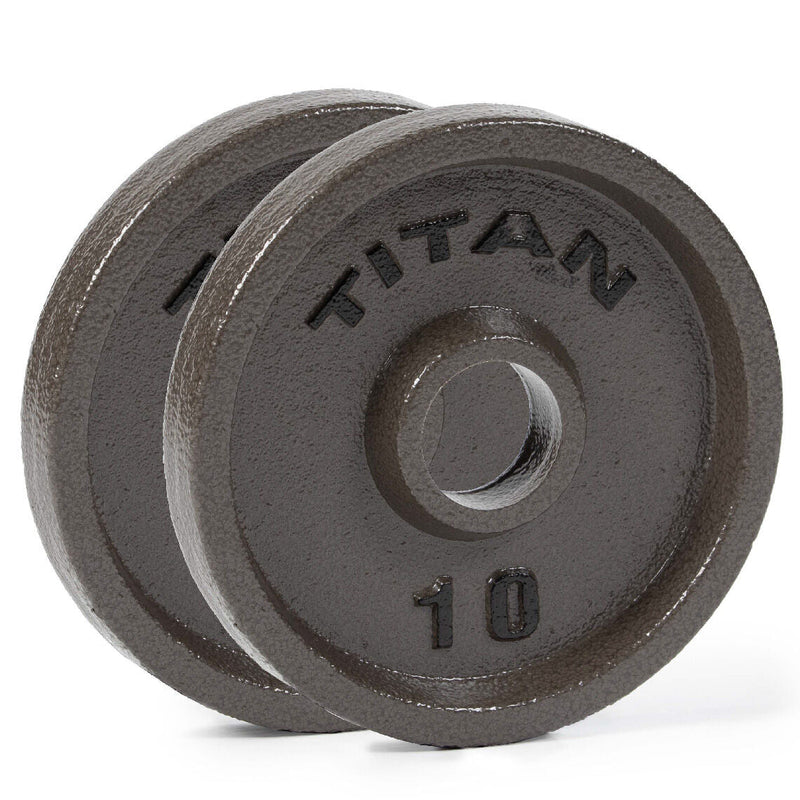 Scratch and Dent - Cast Iron Olympic Weight Plates | 10 LB Pair - FINAL SALE