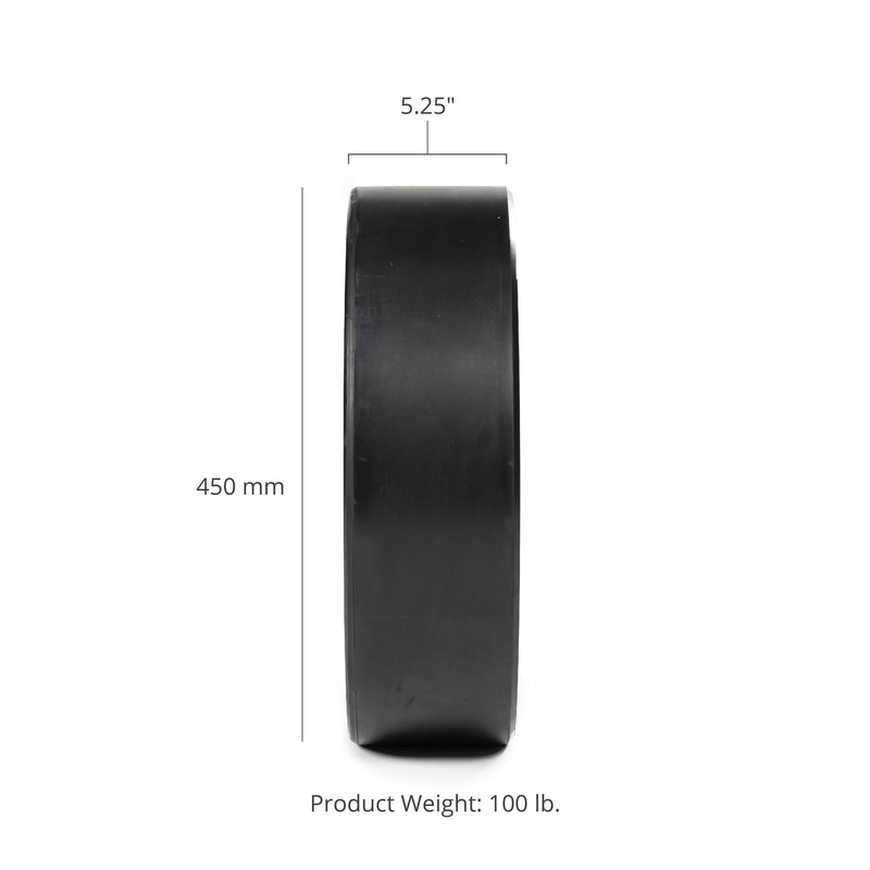 Scratch and Dent - Olympic Rubber Bumper Plates | Black | 100 LB Single - FINAL SALE