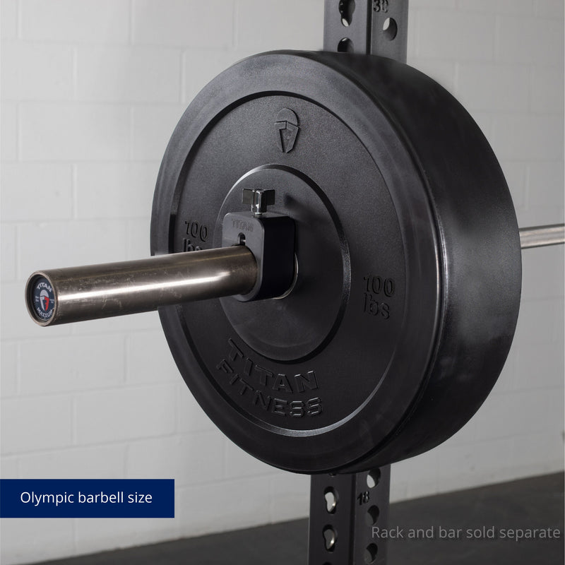 Scratch and Dent - Olympic Rubber Bumper Plates | Black | 100 LB Single - FINAL SALE