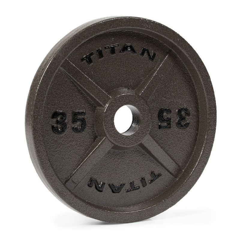 Scratch and Dent - 35 LB Single Cast Iron Olympic Plates - FINAL SALE