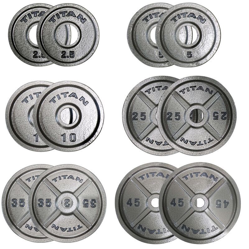 Scratch and Dent - 245 LB Set Cast Iron Olympic Plates - FINAL SALE