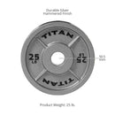 Scratch and Dent - 25 LB Pair Silver Series Cast Iron Olympic Plates - FINAL SALE