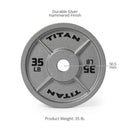 Scratch and Dent - 35 LB Single Silver Series Cast Iron Olympic Plate - FINAL SALE