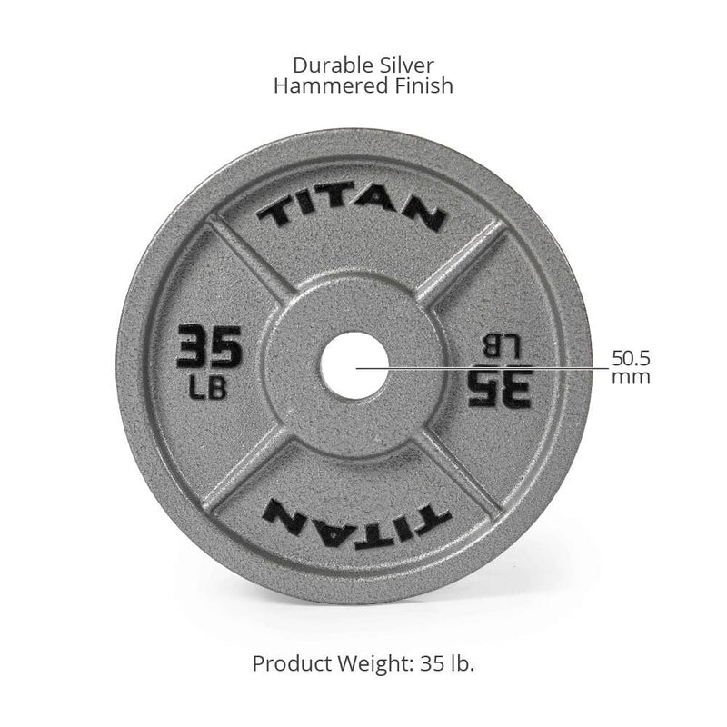 Scratch and Dent - 35 LB Single Silver Series Cast Iron Olympic Plate - FINAL SALE