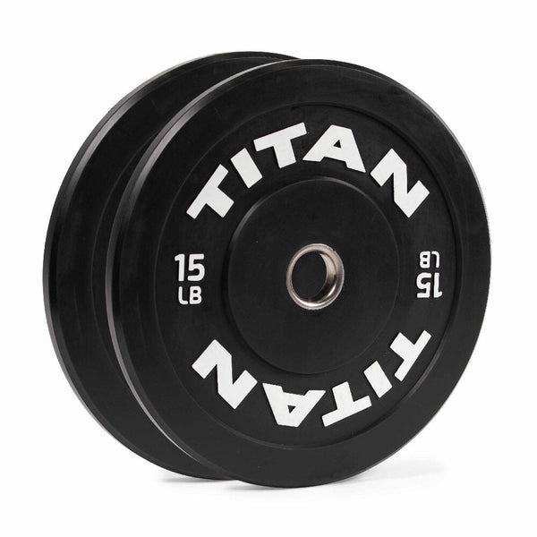 SCRATCH AND DENT - 15 LB Pair Economy Black Bumper Plates - FINAL SALE