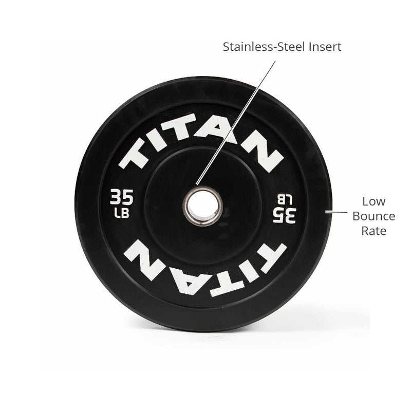 Scratch and Dent - 35 LB Single Economy Black Bumper Plate - FINAL SALE