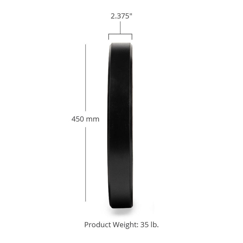 Scratch and Dent - 35 LB Single Economy Black Bumper Plate - FINAL SALE