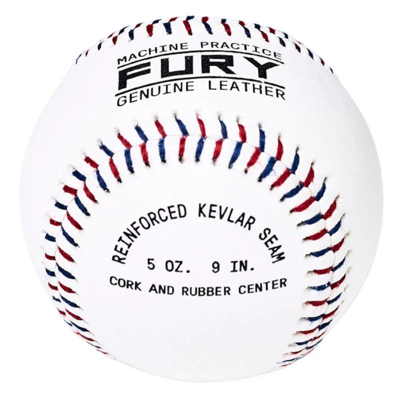 Fury Leather Pitching Machine Baseballs (1 Dozen)