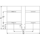 Bison 42" x 60" Ultimate Rectangular Steel Playground and Side Court Basketball Backboard BA47