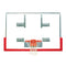 Bison 48" x 72" Tall Unbreakable "XL" Glass Competition Conversion Basketball Backboard BA48XLC