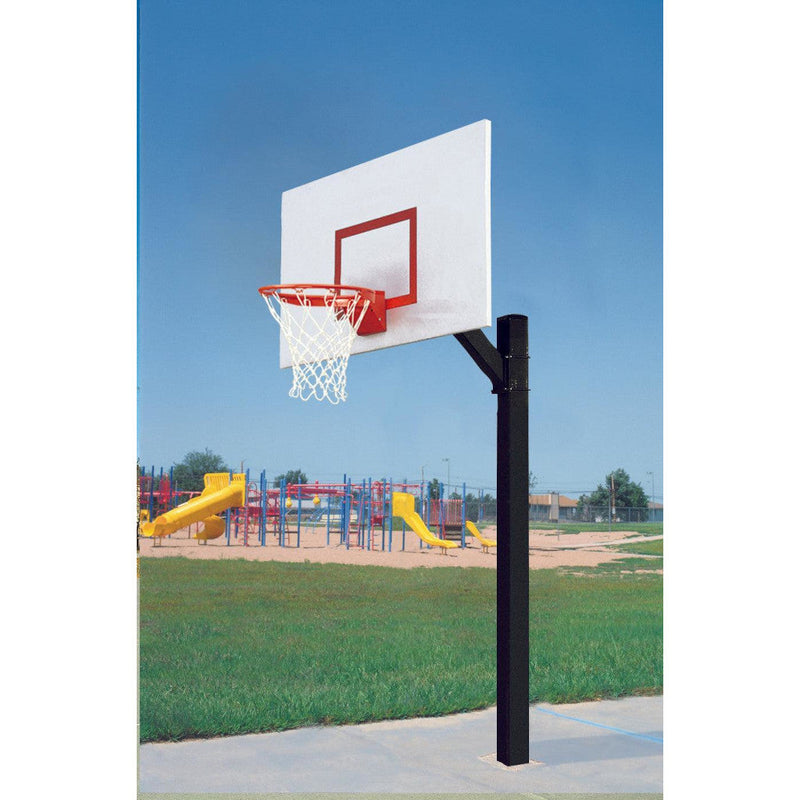 Bison Ultimate Jr. Rectangular Steel Playground Basketball Hoop System PR17