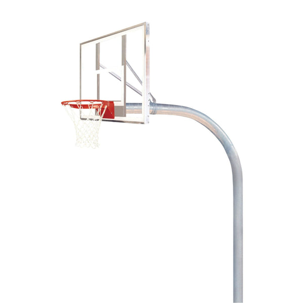 Bison 5-9/16" Mega Duty 42" x 72" Unbreakable Polycarbonate Playground Basketball Hoop System PR74