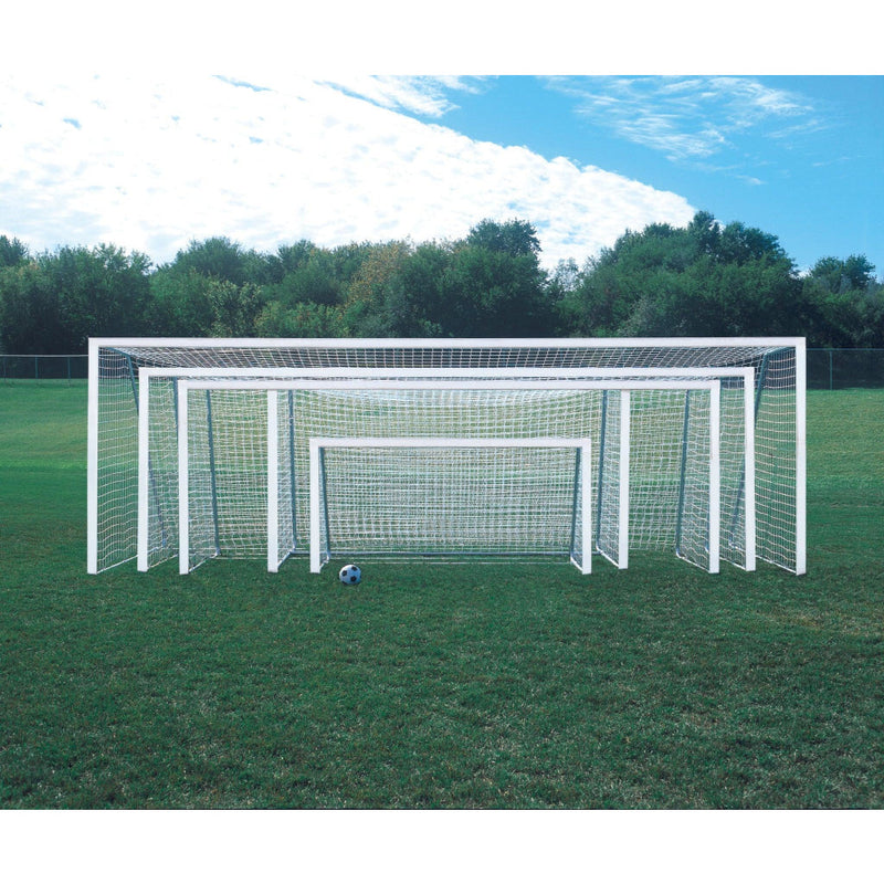 Bison ShootOut 4" Square Aluminum Permanent/Semi Permanent Soccer Goals