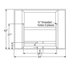 Bison 42" x 54" Polycarbonate Playground Basketball Backboard BA407U