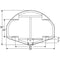 Bison 39" x 54" Fan-Shaped Extended Life Competition Glass Basketball Backboard BA44XL