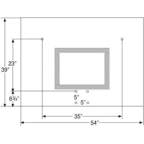 Bison 39" x 54" Perpetual Steel Playground Basketball Backboard BA454