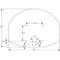 Bison 36" x 48" Fan Shaped Molded Graphite Basketball Backboard BA600