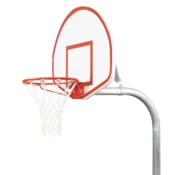 Bison 3-1/2" Aluminum Fan Tough Duty Finished Playground Basketball Hoop System PR29