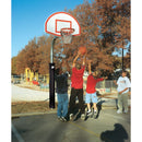 Bison 4-1/2" Aluminum Fan Heavy Duty Finished Playground Basketball Hoop System PR52