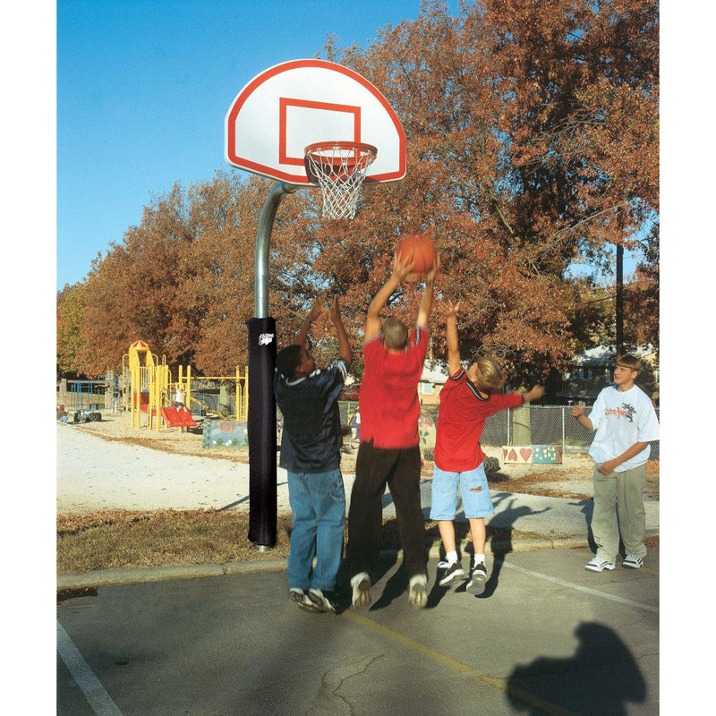 Bison 4-1/2" Aluminum Fan Heavy Duty Finished Playground Basketball Hoop System PR52