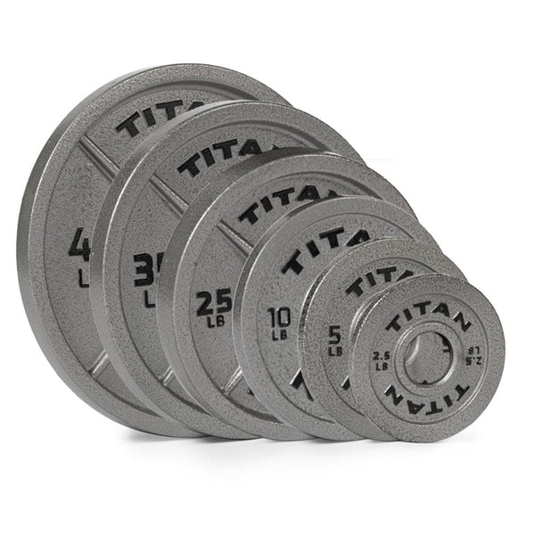 SCRATCH AND DENT - 245 LB Set Cast Iron Olympic Plates - FINAL SALE