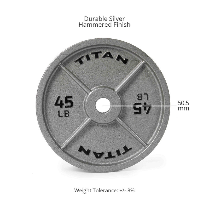 245 LB Set Cast Iron Olympic Plates