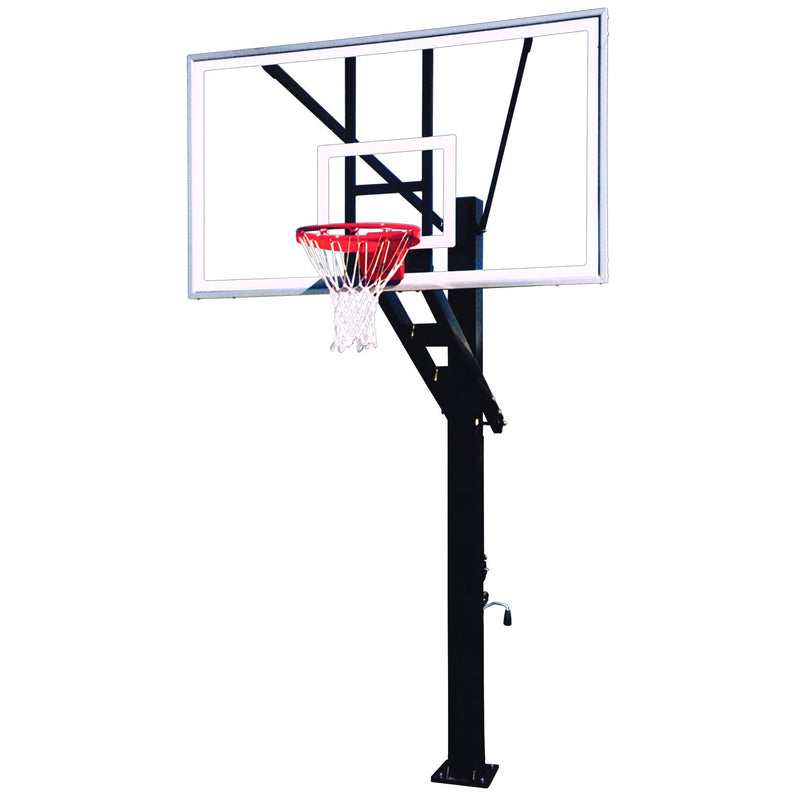 First Team Stainless Olympian In-Ground Adjustable Basketball Goal