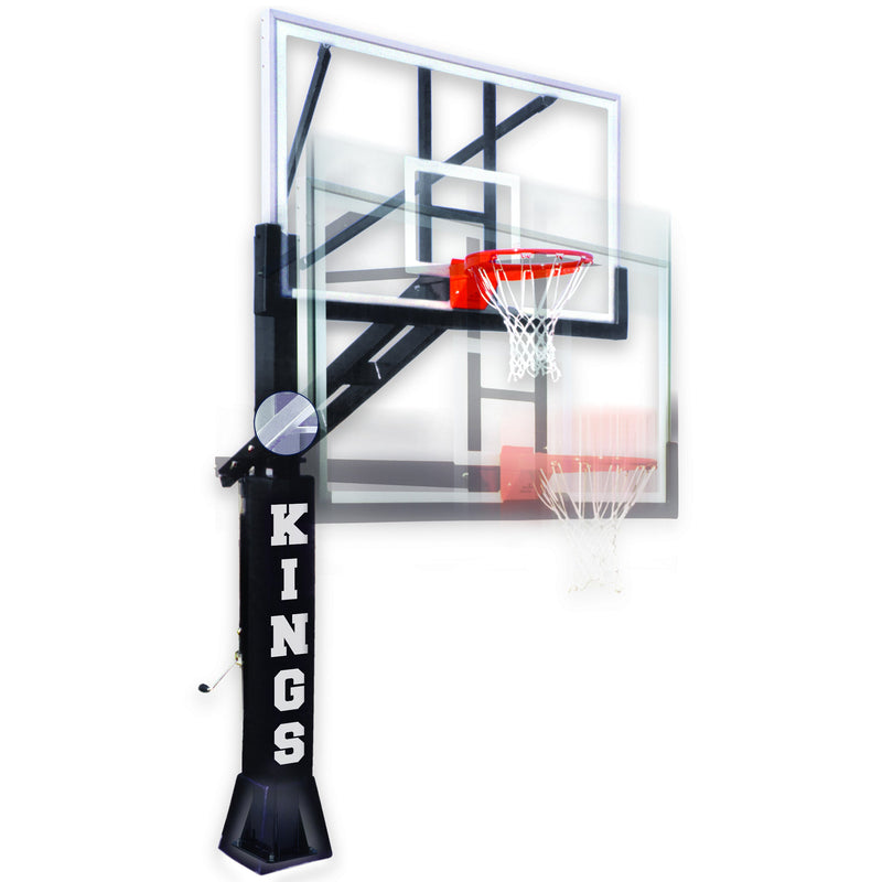 Stainless In-Ground Adjustable Basketball Hoop, First Team Stainless Olympian