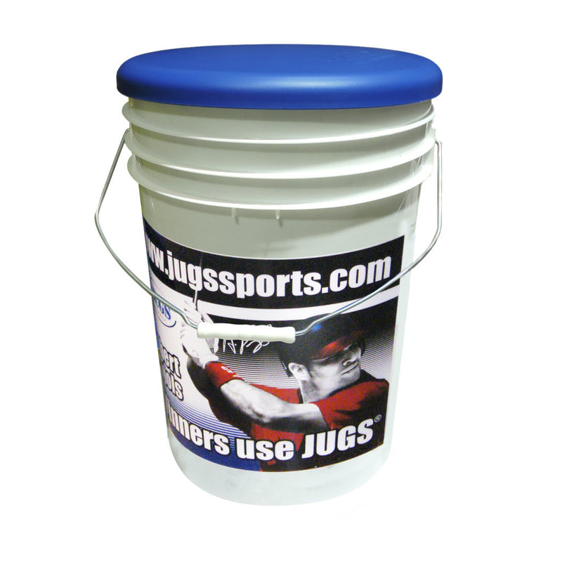 Jugs Bucket of Optic Yellow Dimpled Sting-Free Baseballs