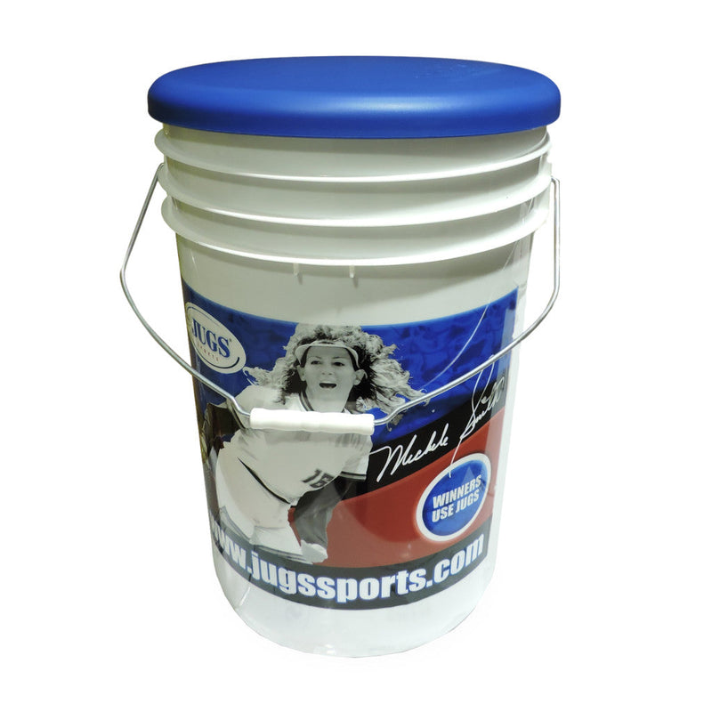 Jugs Bucket of Realistic-Seam Sting-Free Softballs