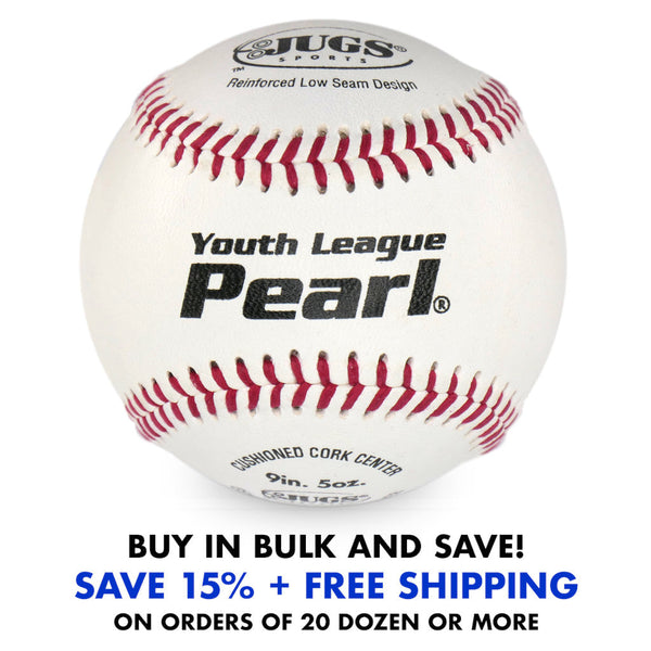 Jugs Bucket of 4 Dozen Youth League Pearl Baseballs