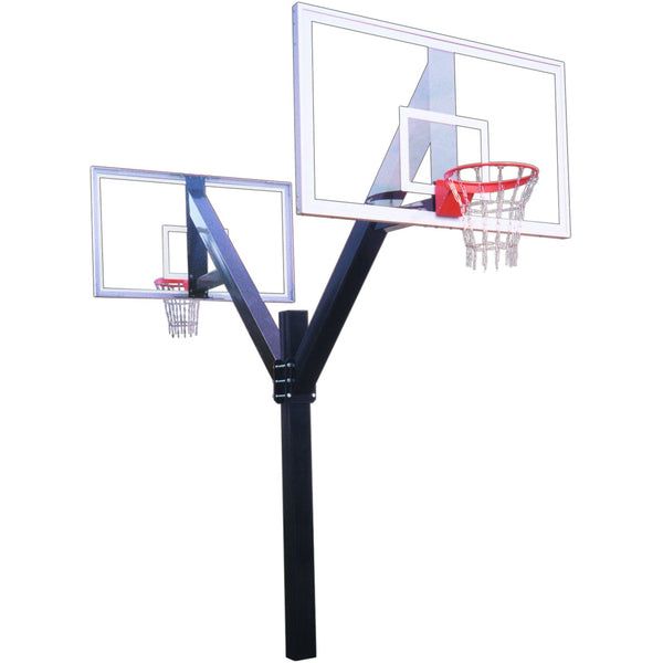 First Team Legend Supreme Dual Double Sided In Ground Fixed Height Basketball System