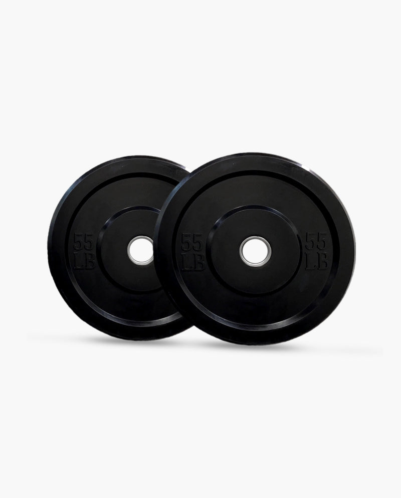 Standard Black Bumper Plates 55 lb